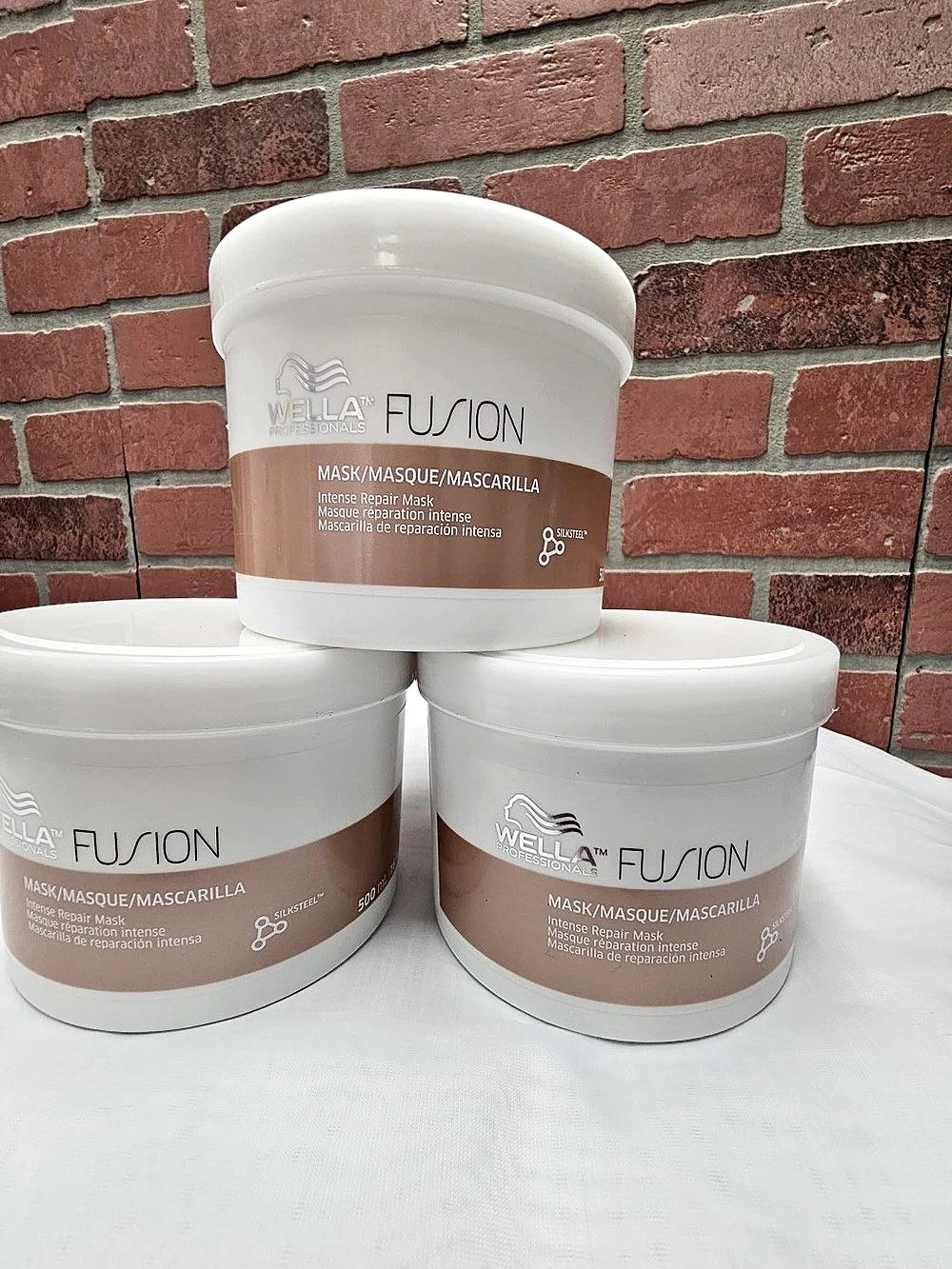 Wella Fusion Hair Mask 500 mL 3-Pack NWT